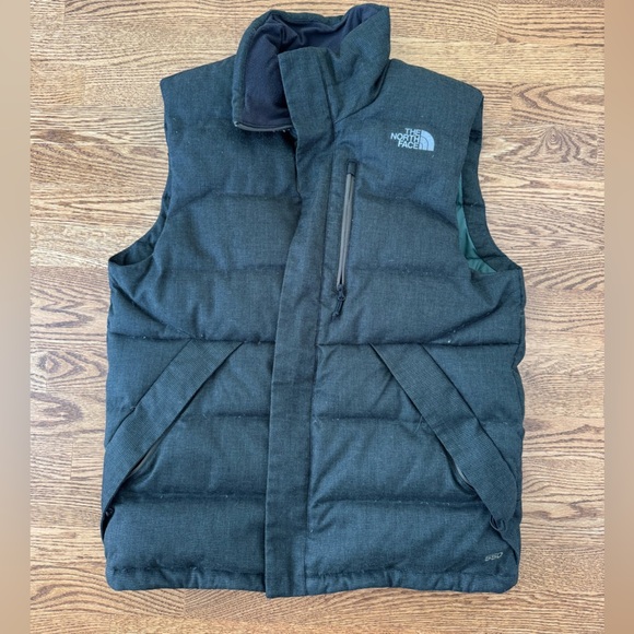 The North Face Men’s Down Puffer Vest 550 Size Dark Forest Green Goose Down 75% - Picture 1 of 14